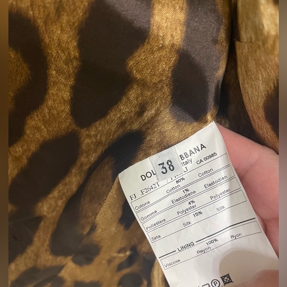 VINTAGE DOLCE & GABBANA BLACK WOMEN'S JACKET WITH LEOPARD LINING - Picture 5 of 16